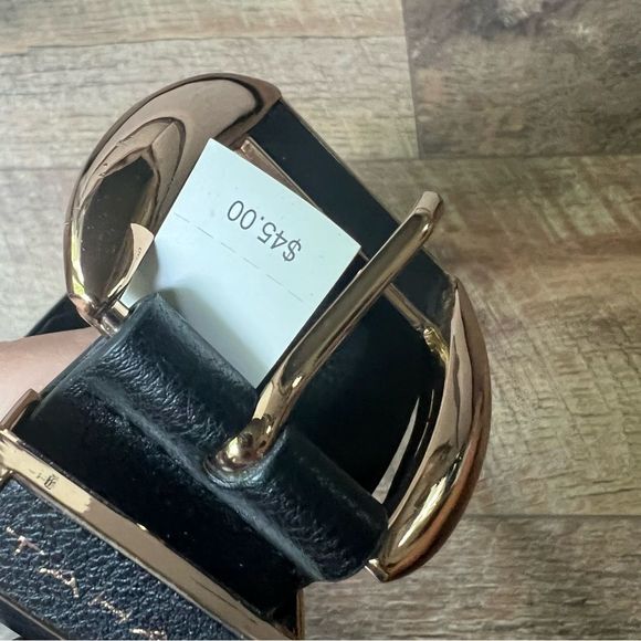 Tahari Material Girl Belt-black with gold NWT🏷 - Picture 9 of 11